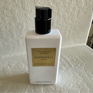 Victoria's Secret Bombshell Gold Lotion - White & Black with Gold Label
